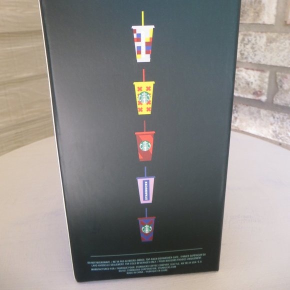 NWT 5 Starbucks reusable cold cups with lids & straws. Size 24oz. - Picture 4 of 10